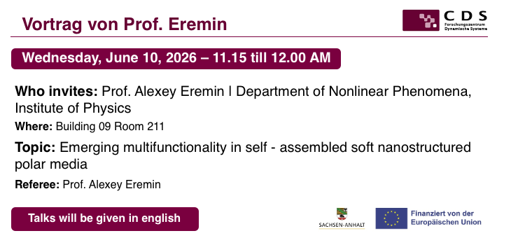 Vortrag Prof. Alexey Eremin