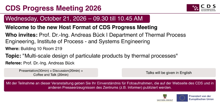 CDS Progress Meeting October 2026